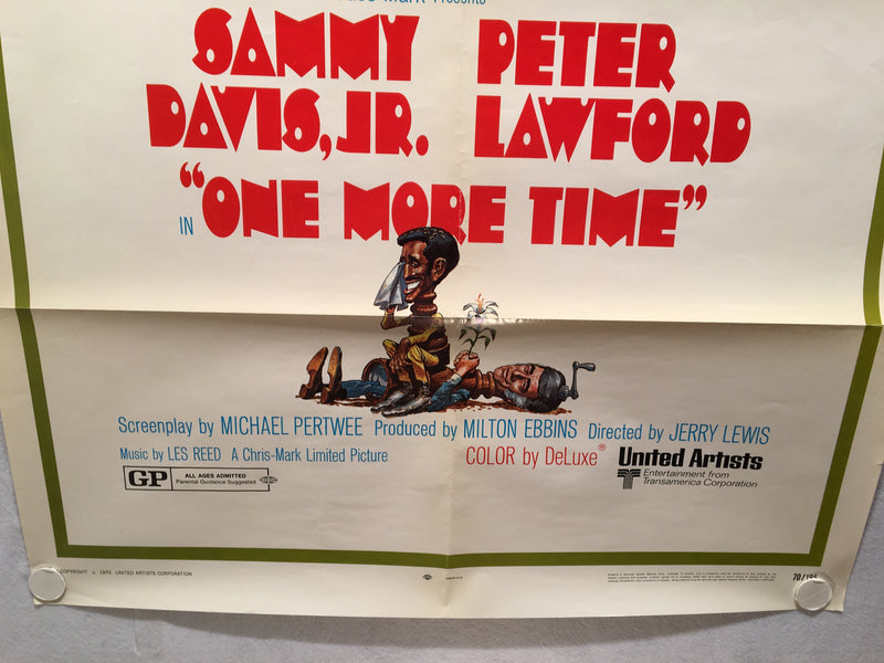 One More Time 1970 1SH 1 Sheet Movie Poster 27x41 Sammy Davis Jr Peter Lawford   - TvMovieCards.com