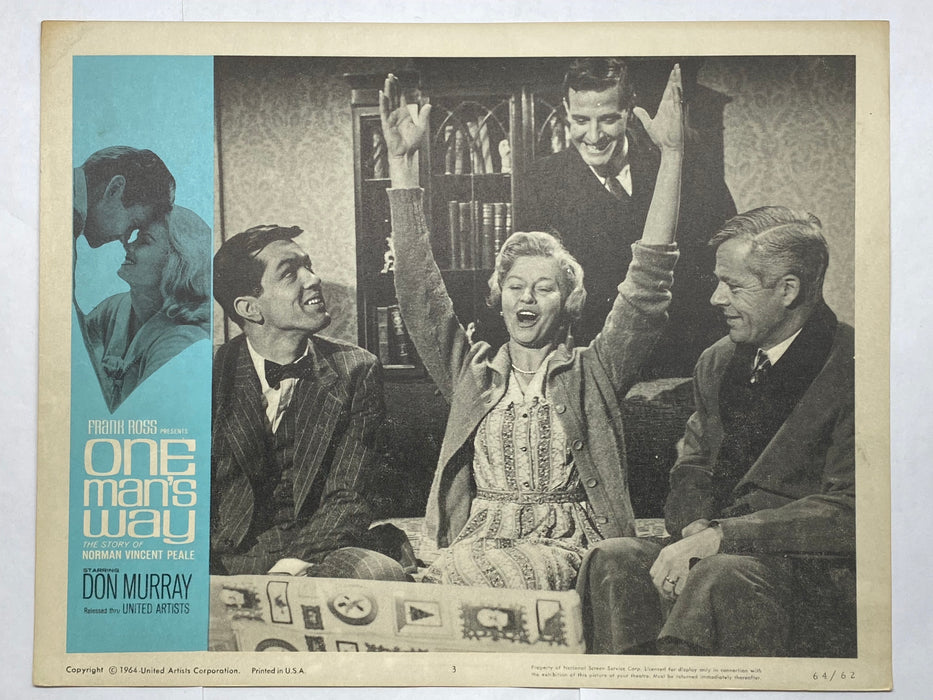 1964 One Man's Way #3 Lobby Card 11x14 Don Murray Diana Hyland William Windom   - TvMovieCards.com