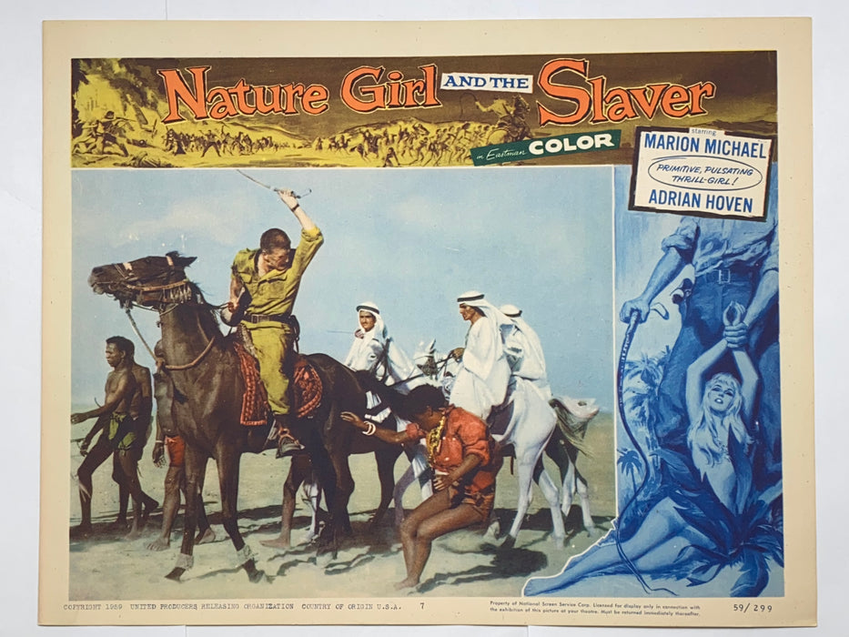 1957 Nature Girl and the Slaver #7 Lobby Card 11x14 Marion Michael Adrian Hoven   - TvMovieCards.com
