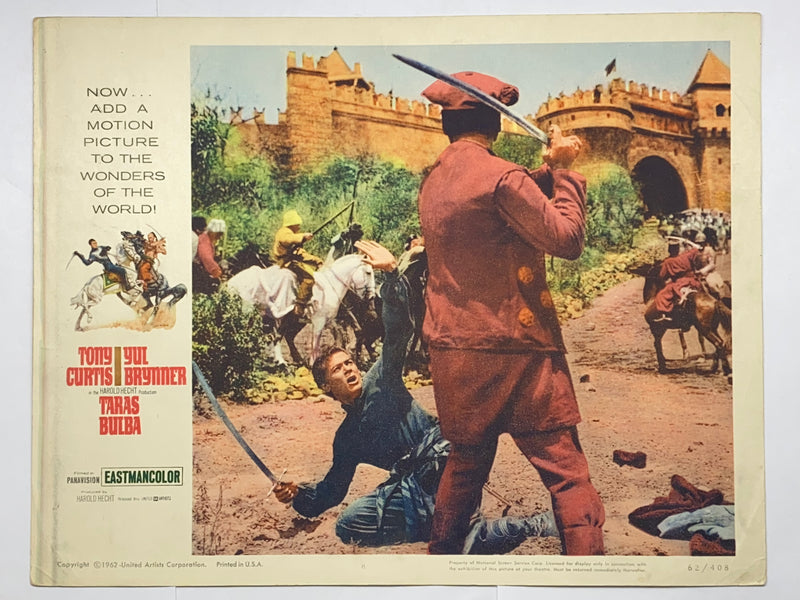 1962 Taras Bulba #8 Lobby Card 11x14 Tony Curtis Yul Brynner Christine Kaufmann   - TvMovieCards.com