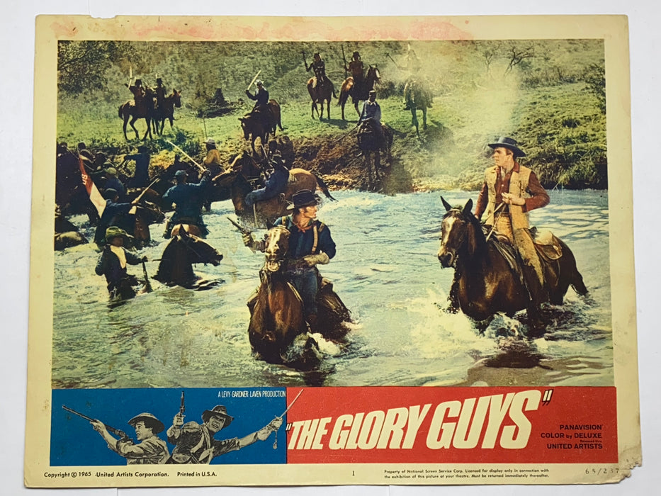 1965 The Glory Guys #1 Lobby Card 11x14 Tom Tryon Harve Presnell Senta Berger   - TvMovieCards.com