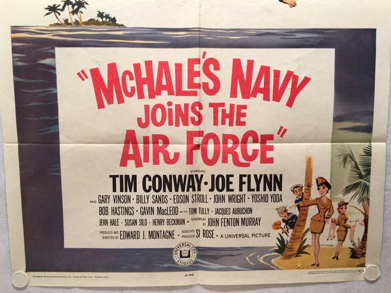 Mchale's Navy Joins the Air Force 1965 1SH 1 Sheet Movie Poster 27x41 Tim Conway   - TvMovieCards.com