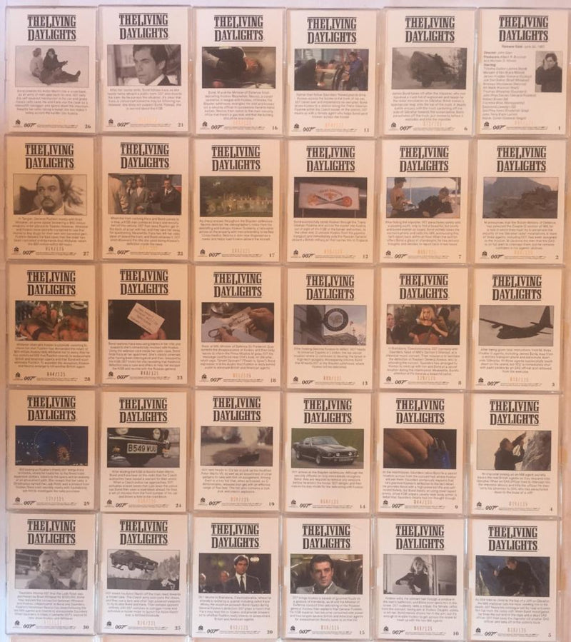 James Bond Spectre The Living Daylights Throwback Numbered Parallel Card Set   - TvMovieCards.com