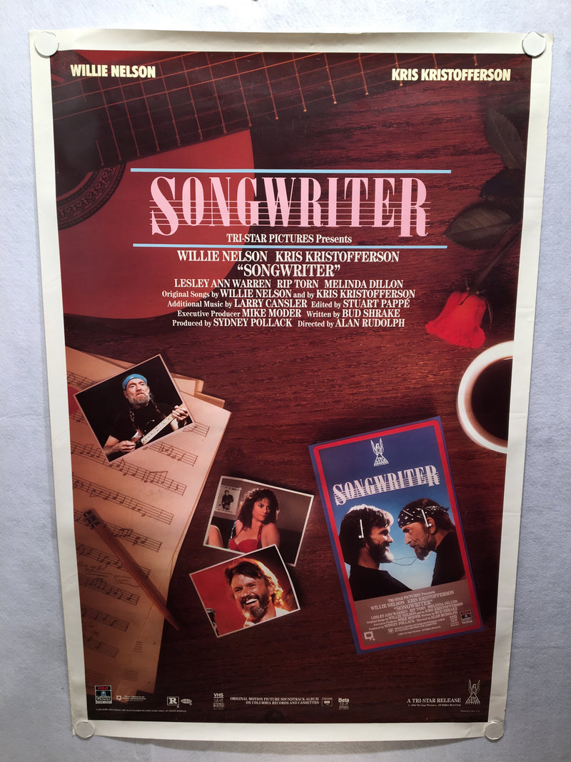 Songwriter 1985 1SH 1 Sheet Movie Poster 27x41 Willie Nelson Kris Kristofferson   - TvMovieCards.com