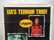 UA's Terror Trio 1977 1SH 1 Sheet Movie Poster 27x41 Carrie, Burnt, Audrey Rose   - TvMovieCards.com