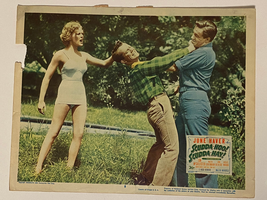 1948 Scudda Hoo! Scudda Hay! #8 Lobby Card 11 x 14 June Haver Lon McCallister   - TvMovieCards.com