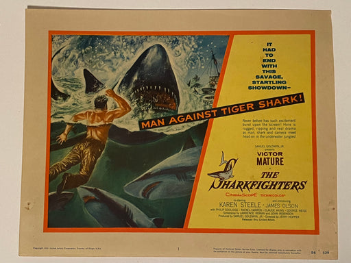 1956 The Sharkfighters #1 Lobby Card 11 x 14 Victor Mature, Karen Steele, James   - TvMovieCards.com