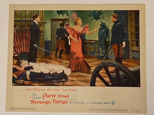 1957 Paris Does Strange Things #7 Lobby Card 11 x 14 Ingrid Bergman, Jean Marais   - TvMovieCards.com