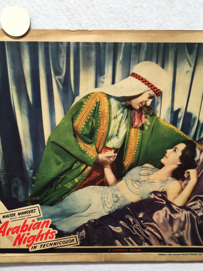 Arabian Nights 1942 Lobby Card Maria Montez Jon Hall   - TvMovieCards.com
