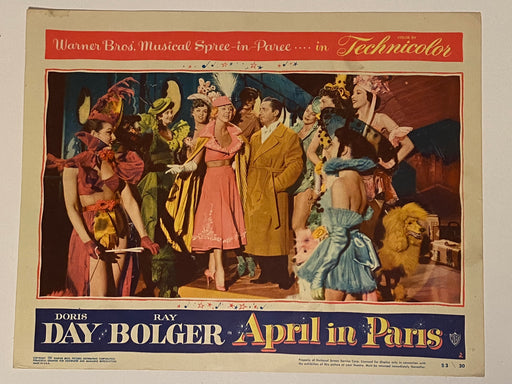 1952 April in Paris #2 Lobby Card 11 x 14  Doris Day, Ray Bolger, Claude Dauphin   - TvMovieCards.com