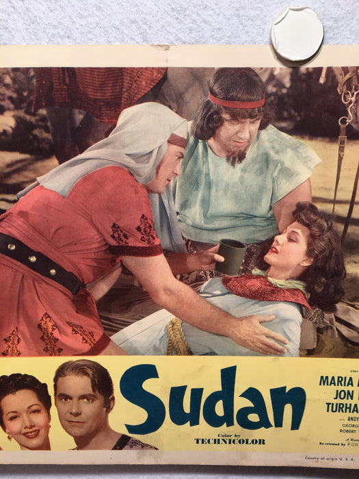 Sudan (1945) Lobby Card 1950 Reissue Maria Montez Jon Hall Turhan Bey #2   - TvMovieCards.com