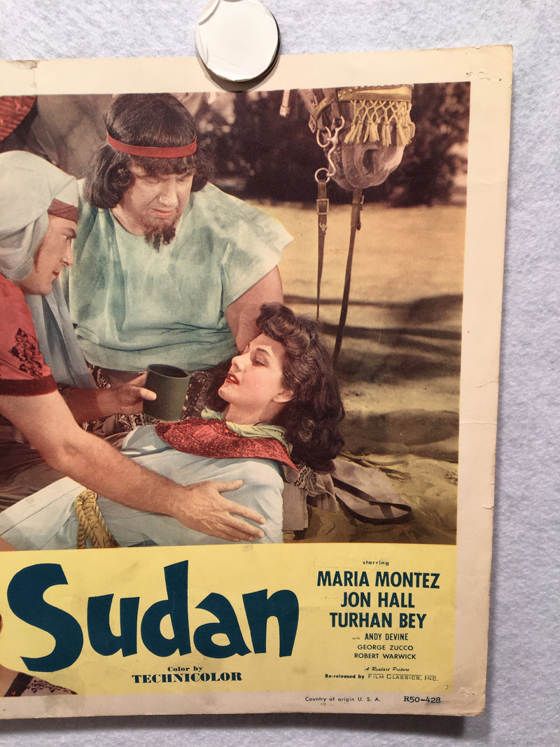 Sudan (1945) Lobby Card 1950 Reissue Maria Montez Jon Hall Turhan Bey #2   - TvMovieCards.com