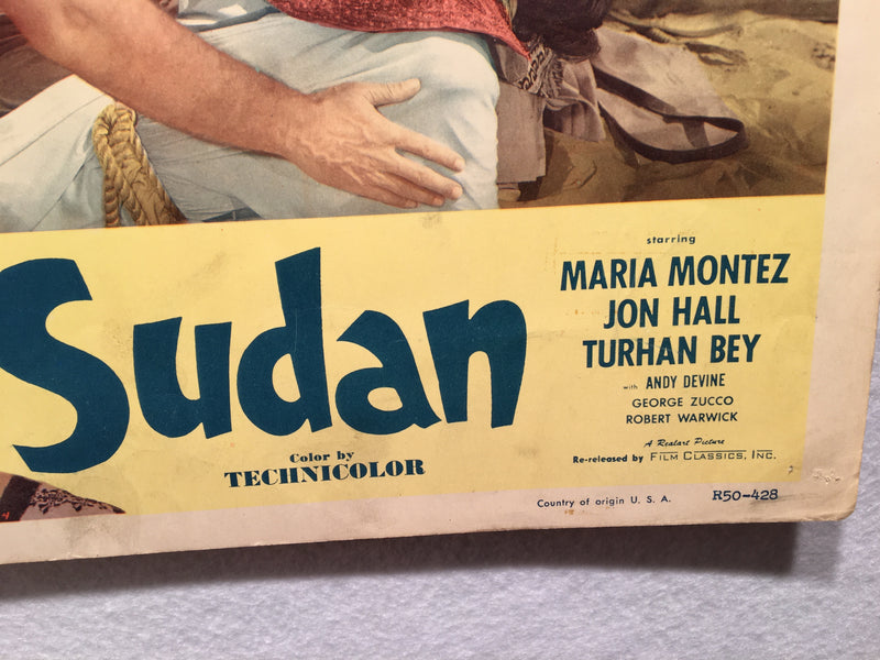 Sudan (1945) Lobby Card 1950 Reissue Maria Montez Jon Hall Turhan Bey #2   - TvMovieCards.com