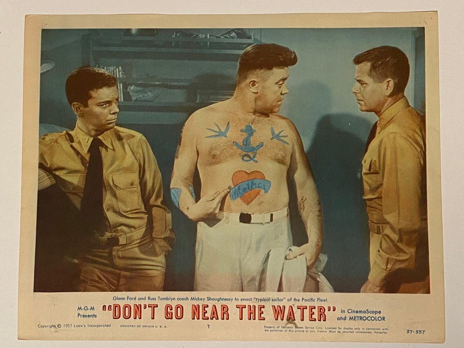 1957 Don't Go Near The Water #7 Lobby Card 11 x 14 Glenn Ford, Gia Scala   - TvMovieCards.com