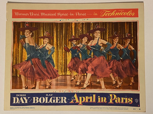 1952 April in Paris #6 Lobby Card 11 x 14 Doris Day, Ray Bolger, Claude Dauphin   - TvMovieCards.com