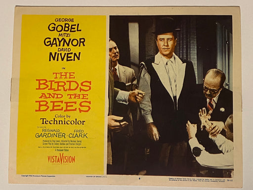 1956 The Birds and the Bees #4 Lobby Card 11x14 George Gobel, Mitzi Gaynor   - TvMovieCards.com