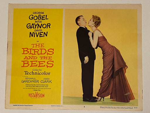 1956 The Birds and the Bees #2 Lobby Card 11x14 George Gobel, Mitzi Gaynor   - TvMovieCards.com