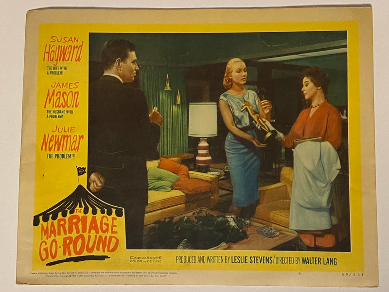 1960 Marriage Go Round #4 Lobby Card 11x14 Susan Hayward, James Mason   - TvMovieCards.com