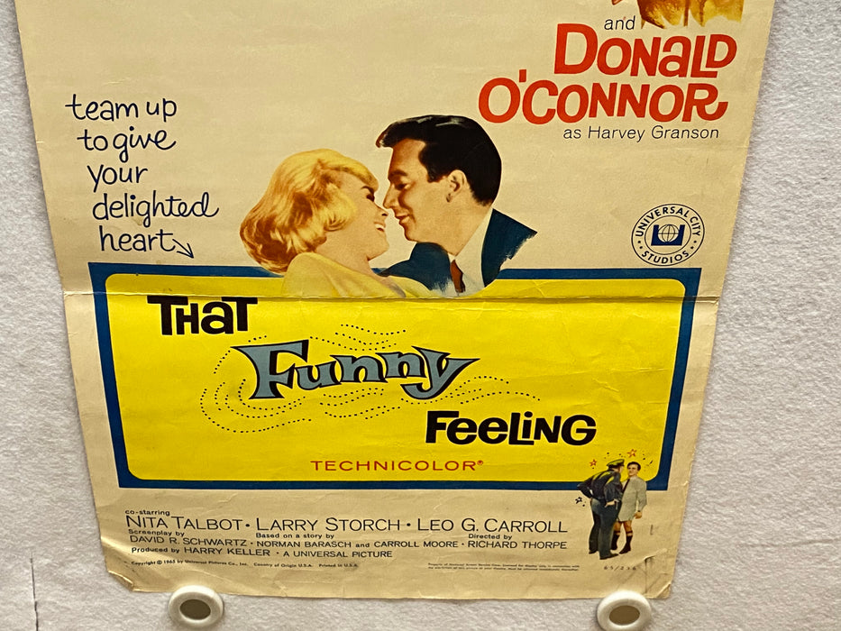 1965 That Funny Feeling Insert Movie Poster 14 x 36  Sandra Dee, Bobby Darin   - TvMovieCards.com
