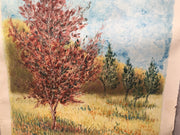 MARJORIE ALLEGRETTI (20TH CENTURY) Red Queen II Tree Landscape Lithograph Signed   - TvMovieCards.com