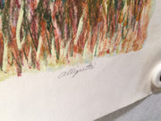 MARJORIE ALLEGRETTI (20TH CENTURY) Red Queen II Tree Landscape Lithograph Signed   - TvMovieCards.com