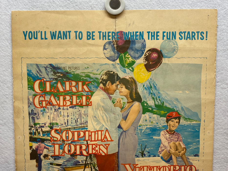 1960 It Started in Naples Window Card Movie Poster 14 x 22 Clark Gable S. Loren   - TvMovieCards.com