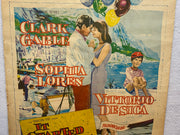 1960 It Started in Naples Window Card Movie Poster 14 x 22 Clark Gable S. Loren   - TvMovieCards.com