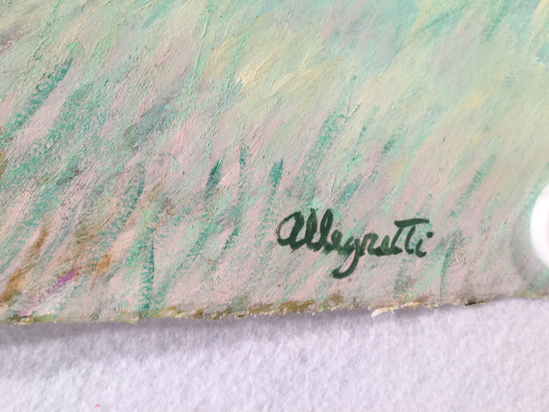 MARJORIE ALLEGRETTI (20TH CENTURY) Cannon Hill Pines Landscape Oil Paper Signed   - TvMovieCards.com