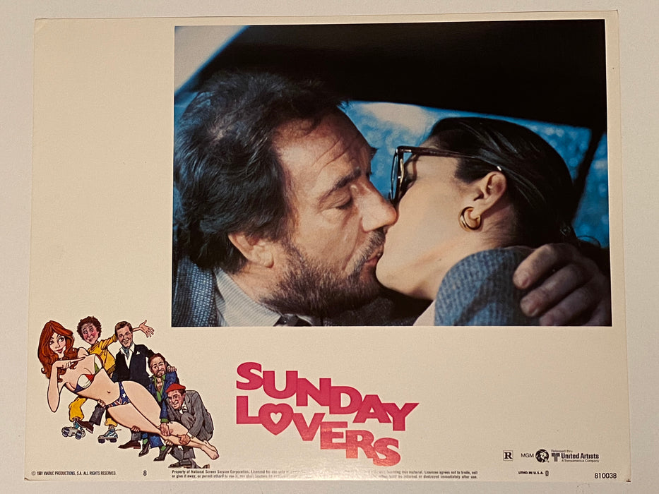 1980 Sunday Lovers #8 Lobby Card 11x14 Roger Moore Lino Ventura Ugo Tognazzi   - TvMovieCards.com