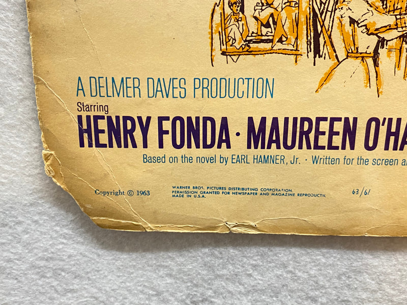 1963 Spencer's Mountain Window Card Movie Poster 14 x 16 Henry Fonda, O'Hara   - TvMovieCards.com