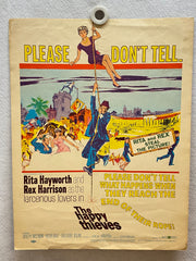 1961 The Happy Thieves Window Card Movie Poster 14 x 18 Rita Hayworth   - TvMovieCards.com