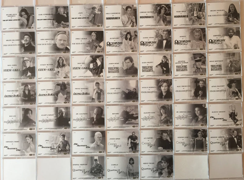 James Bond Heroes & Villains Base Card Set 81 Cards   - TvMovieCards.com