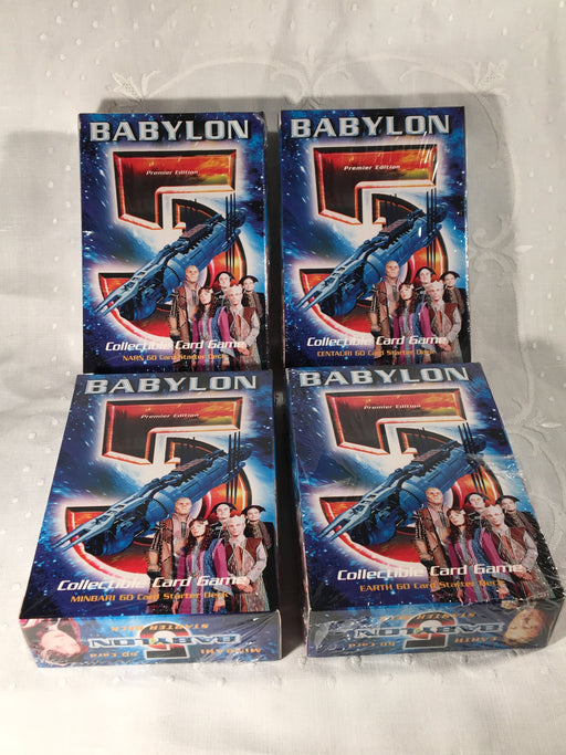 Babylon 5 Premiere CCG Game - All (4) Starter Decks Narn Centauri Minbari Earth   - TvMovieCards.com