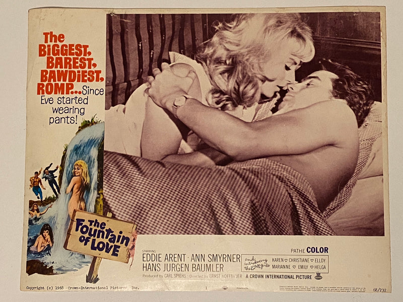 1968 The Fountain of Love #1 Lobby Card 11x14 Hans-Jürgen Bäumler Sieghardt Rupp   - TvMovieCards.com