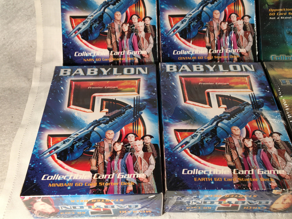 Babylon 5 Premiere CCG Game - All (6) Starter Decks Narn Centauri Minbari Earth   - TvMovieCards.com