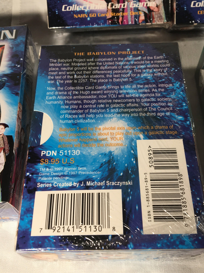 Babylon 5 Premiere CCG Game - All (6) Starter Decks Narn Centauri Minbari Earth   - TvMovieCards.com