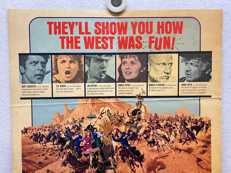 1965 The Hallelujah Trail Window Card Movie Poster 14 x 17 Burt Lancaster   - TvMovieCards.com