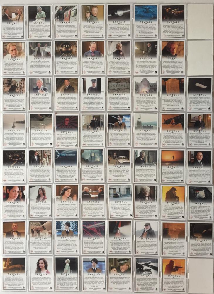 James Bond Autographs & Relics Skyfall Silver Foil Parallel Base Card Set   - TvMovieCards.com