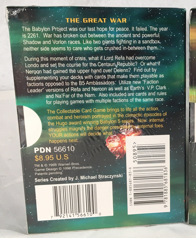 Babylon 5 The Great War CCG Game - Opposition Factions 60 Card Supplement Deck   - TvMovieCards.com