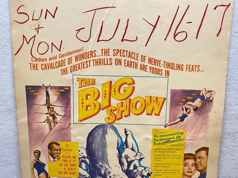1961 The Big Show Window Card Movie Poster 14 x 22 Esther Williams   - TvMovieCards.com