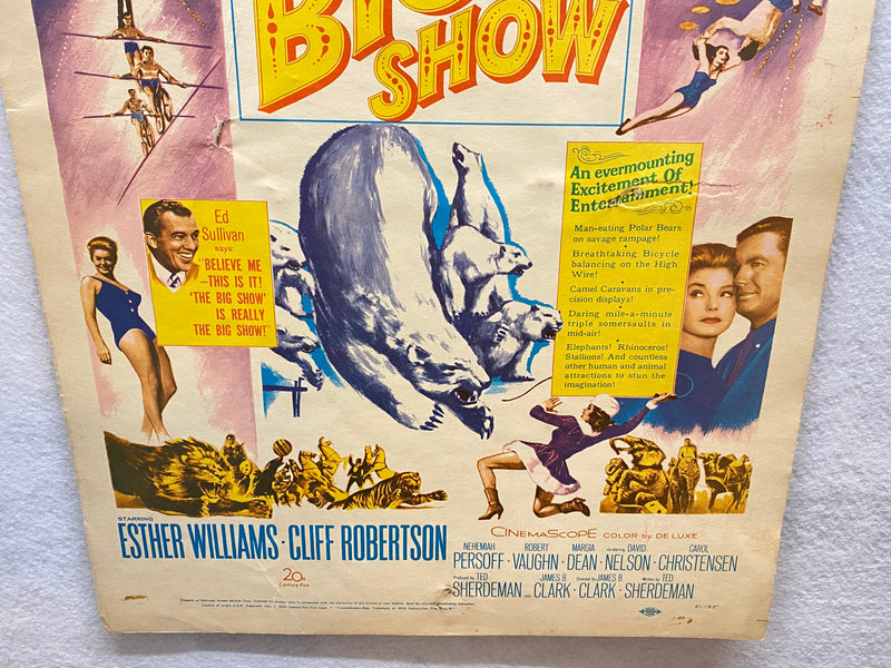1961 The Big Show Window Card Movie Poster 14 x 22 Esther Williams   - TvMovieCards.com