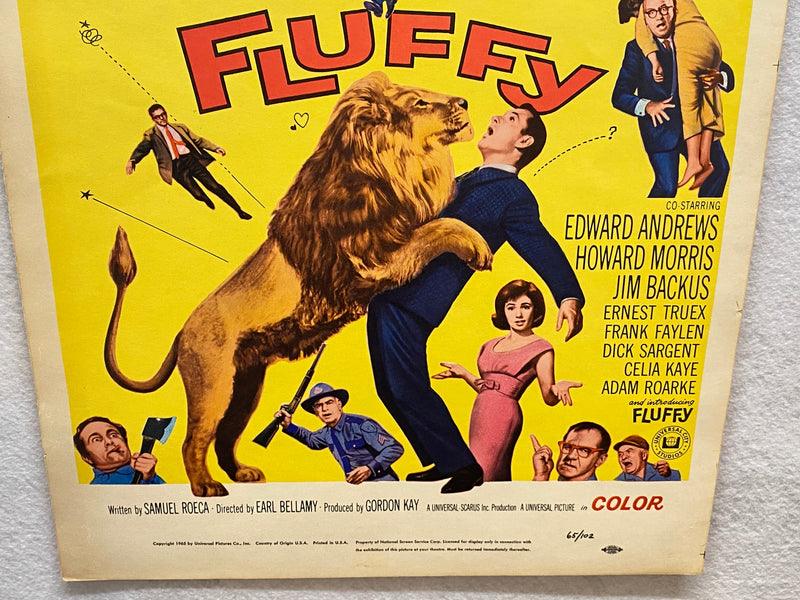 1965 Fluffy Window Card Movie Poster 14 x 22 Tony Randall, Shirley Jones   - TvMovieCards.com