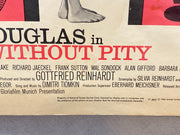 1961 Town Without Pity Window Card Movie Poster 14 x 22 Kirk Douglas   - TvMovieCards.com