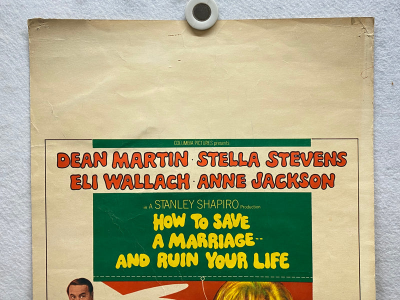 1968 How to Save a Marriage and Ruin Your Life Window Card Movie Poster 14x22   - TvMovieCards.com