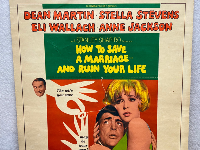 1968 How to Save a Marriage and Ruin Your Life Window Card Movie Poster 14x22   - TvMovieCards.com