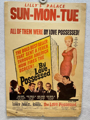 1961 By Love Possessed Window Card Movie Poster 14 x 20 Lana Turner   - TvMovieCards.com