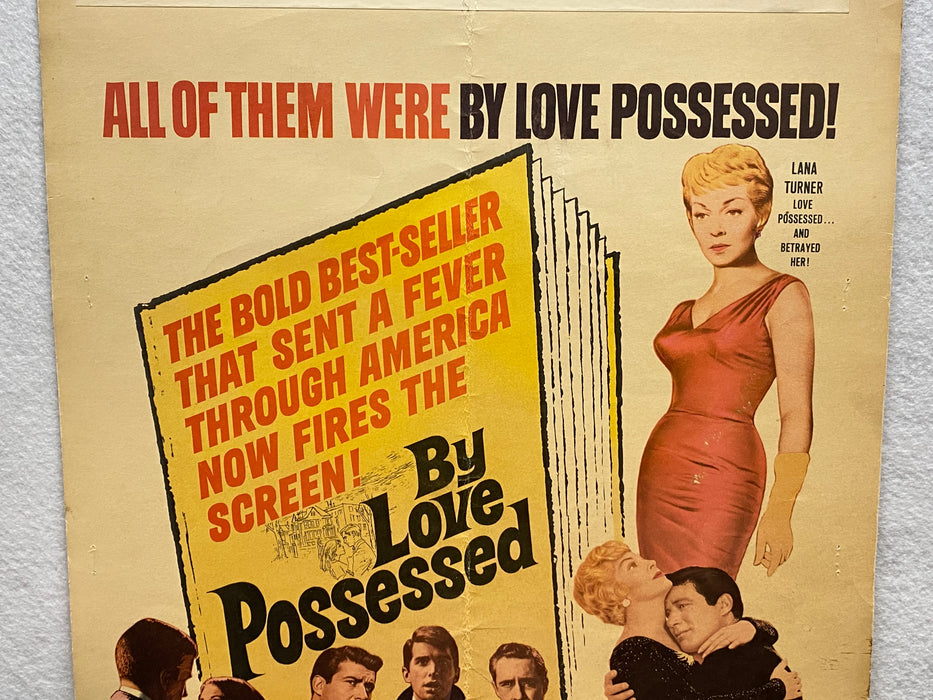 1961 By Love Possessed Window Card Movie Poster 14 x 20 Lana Turner   - TvMovieCards.com