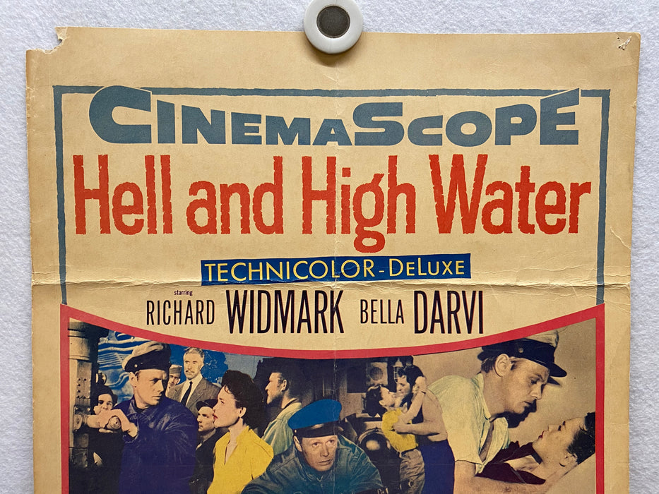 1954 Hell and High Water Window Card Movie Poster 14 x 17 Richard Widmark   - TvMovieCards.com