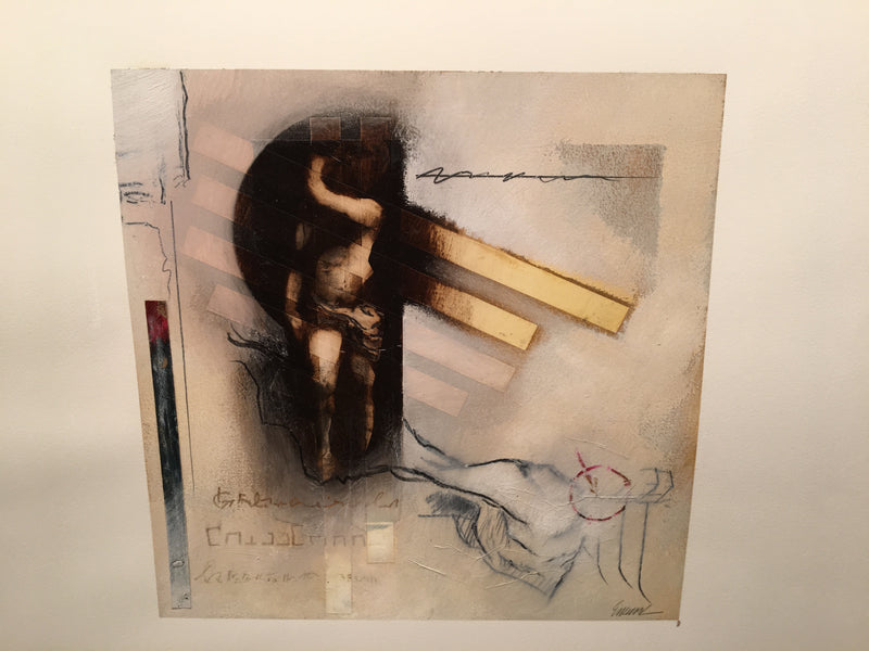 Babak Emanuel "Appellation (SS)" Signed Abstract Oil Painting on Paper Art   - TvMovieCards.com