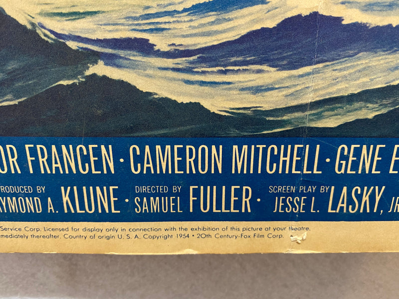 1954 Hell and High Water Window Card Movie Poster 14 x 17 Richard Widmark   - TvMovieCards.com